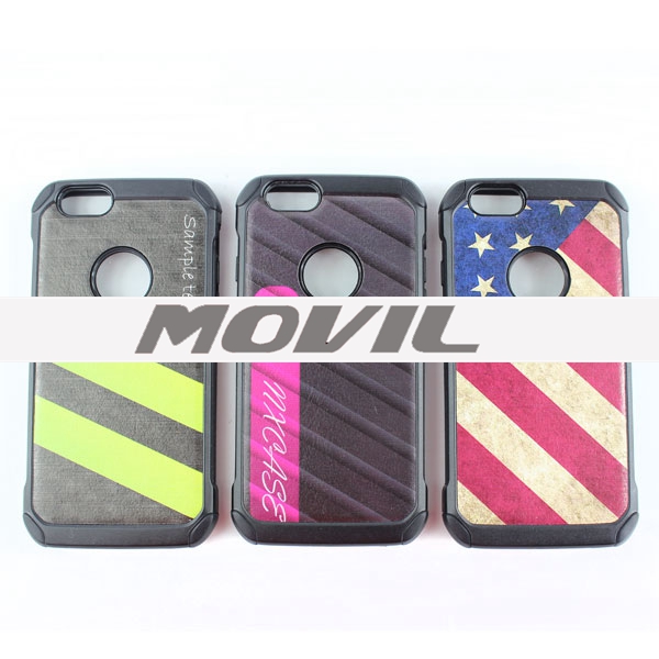 NP-2681 Funda de camuflaje 2 en 1 de PC de TPU para iPhone 6 6S-5